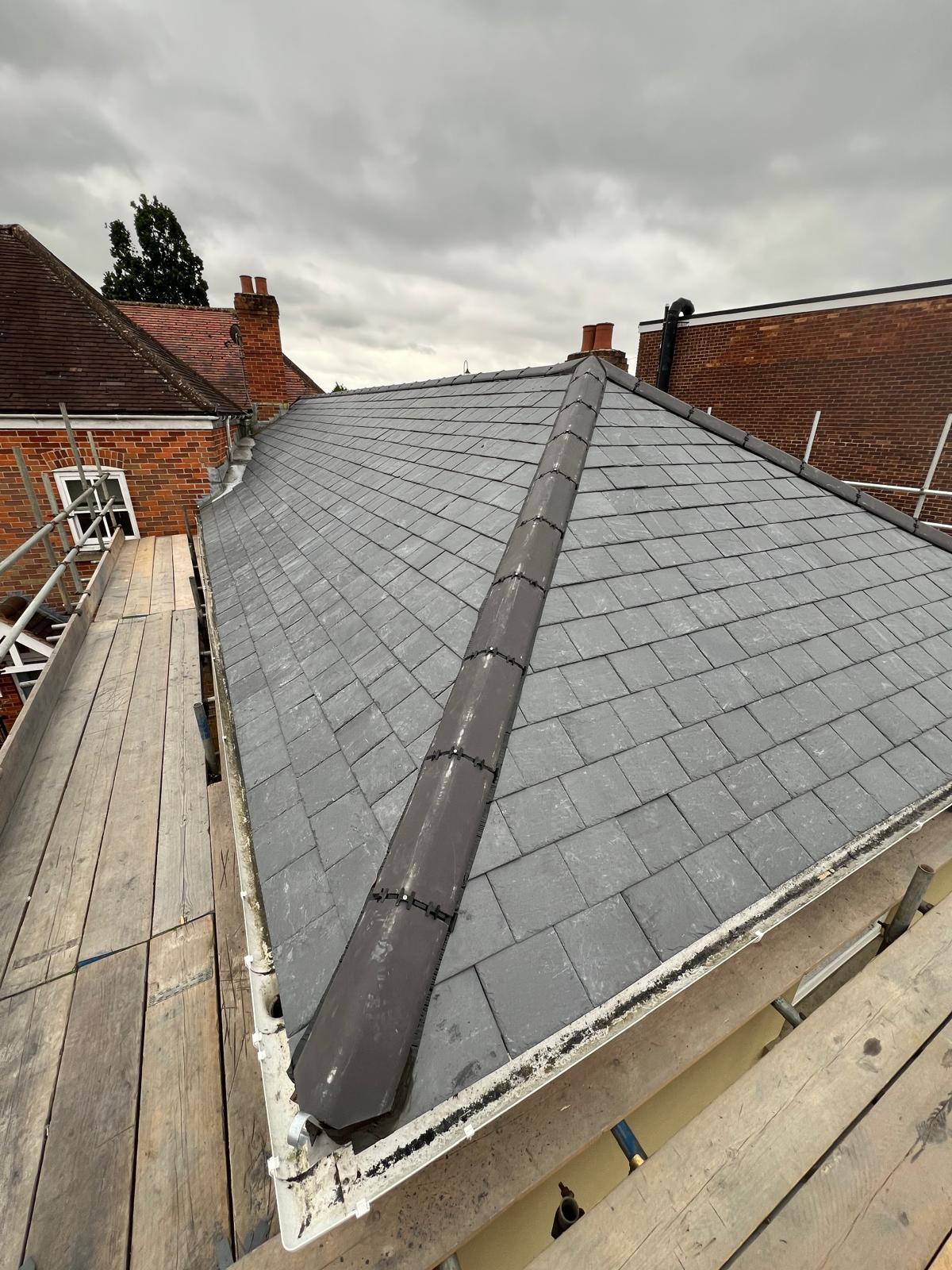 Hipped Slate Roof Build — roofing work in Dorset