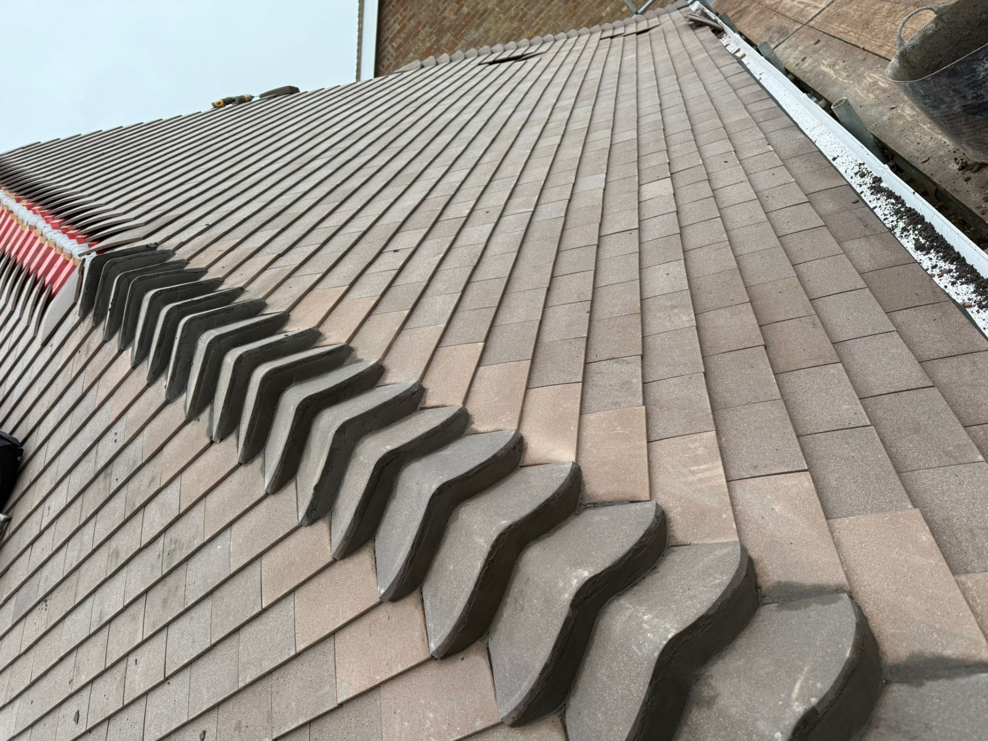 Bonnet Hip Tile Detail — roofing work in Dorset