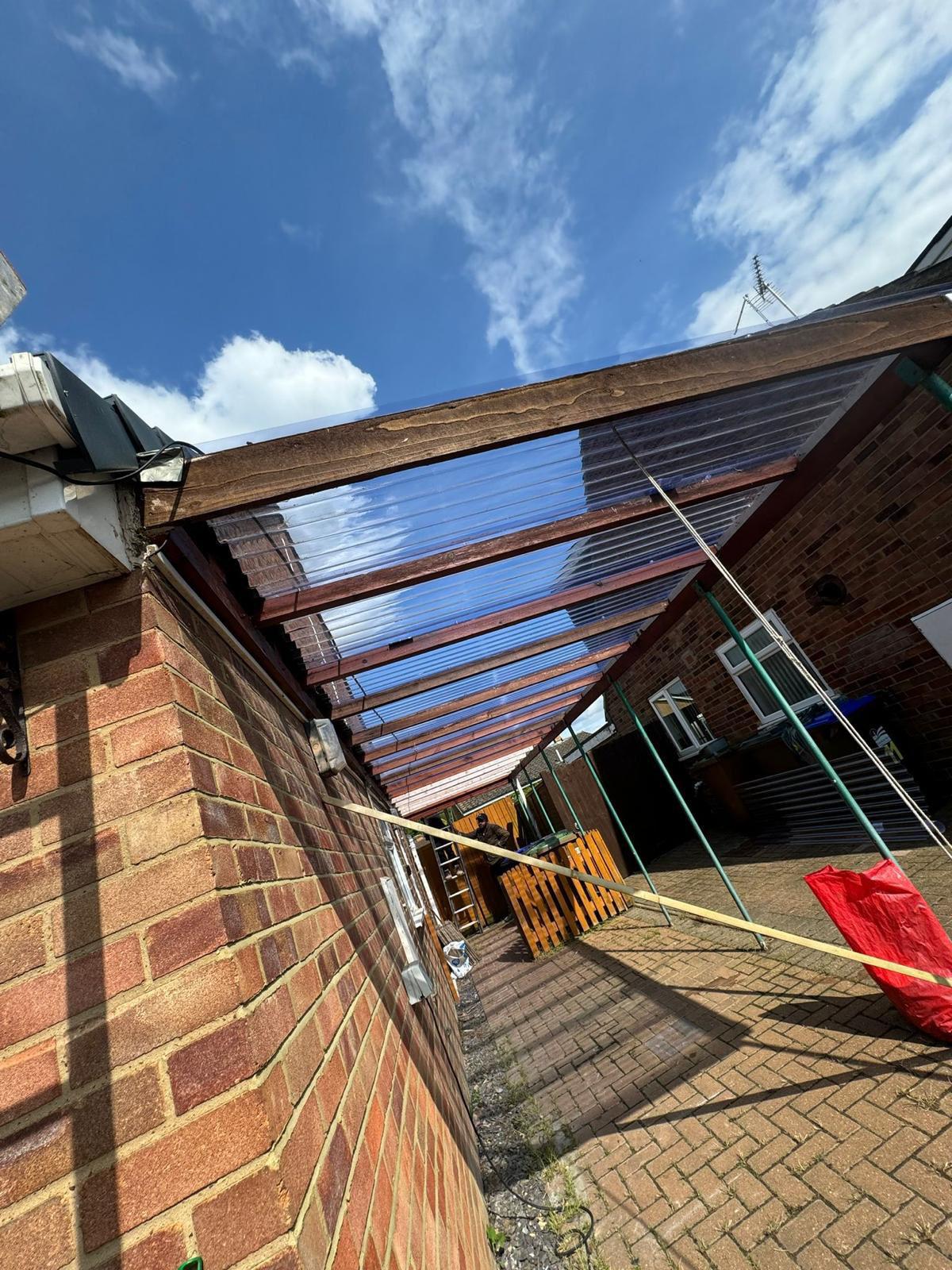 Polycarbonate Canopy Roof — roofing work in Dorset