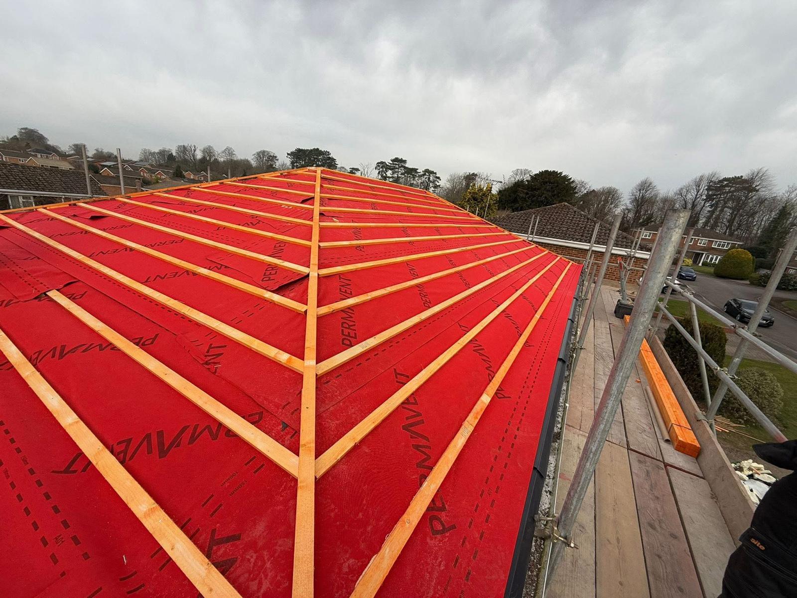 Hip Roof Battening Out — roofing work in Dorset