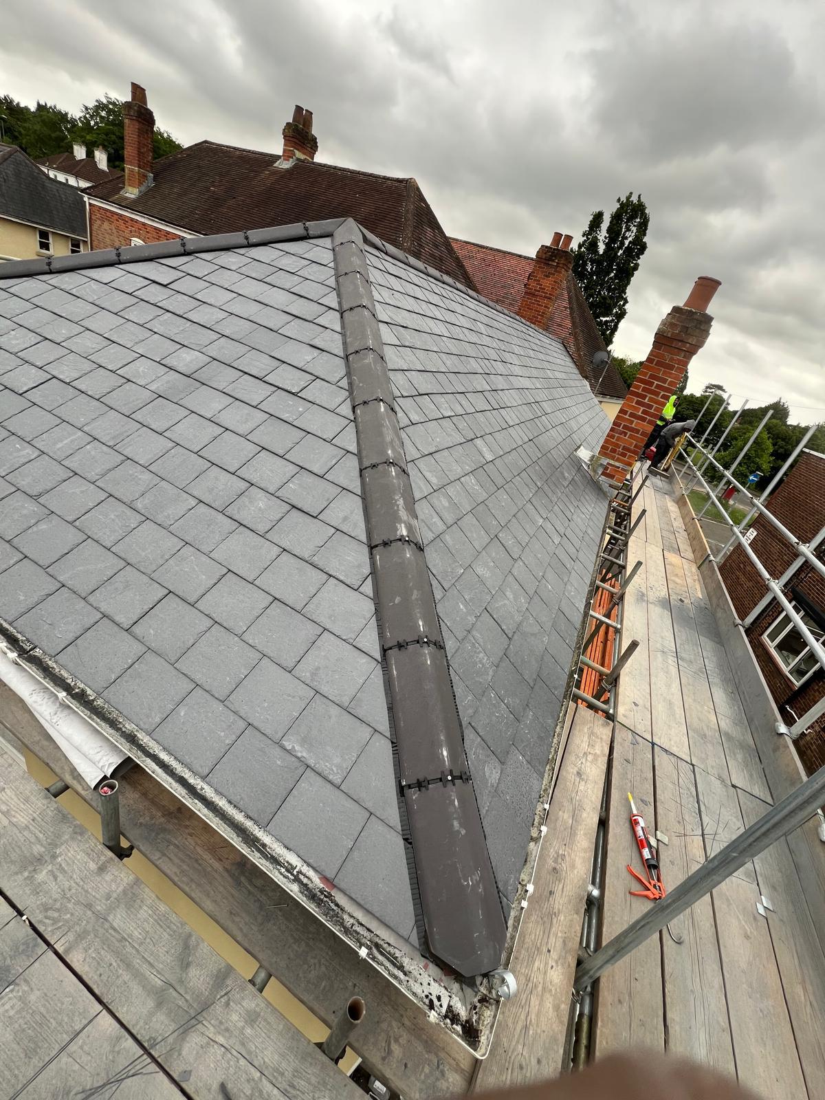 Natural Slate Re-roof — roofing work in Dorset