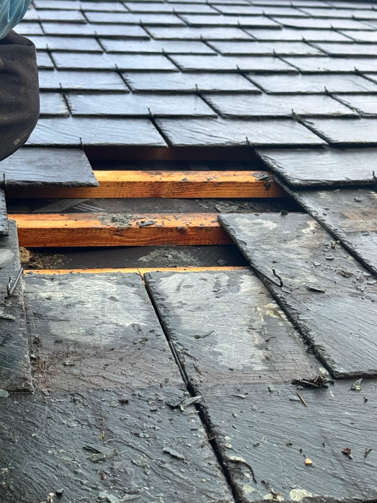 Slipped Slate Replacement — roofing work in Dorset