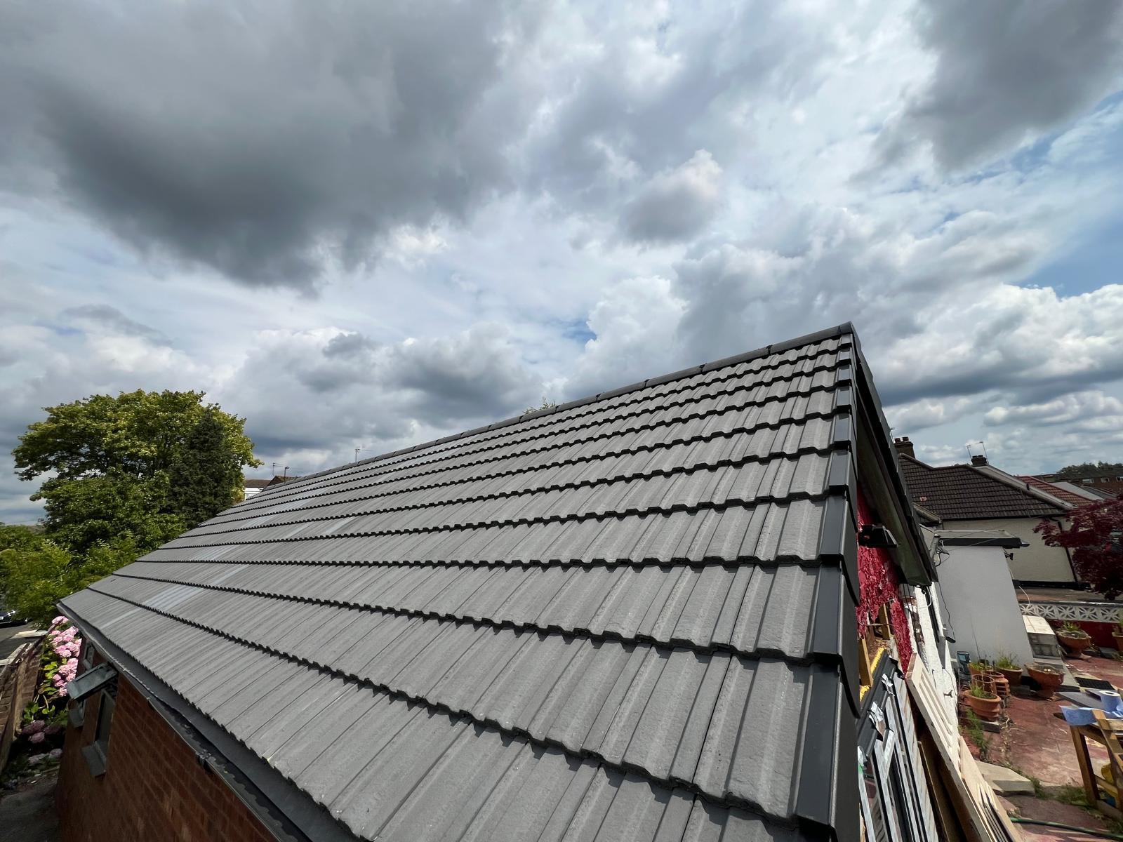 Garage Re-roof with Trims — roofing work in Dorset