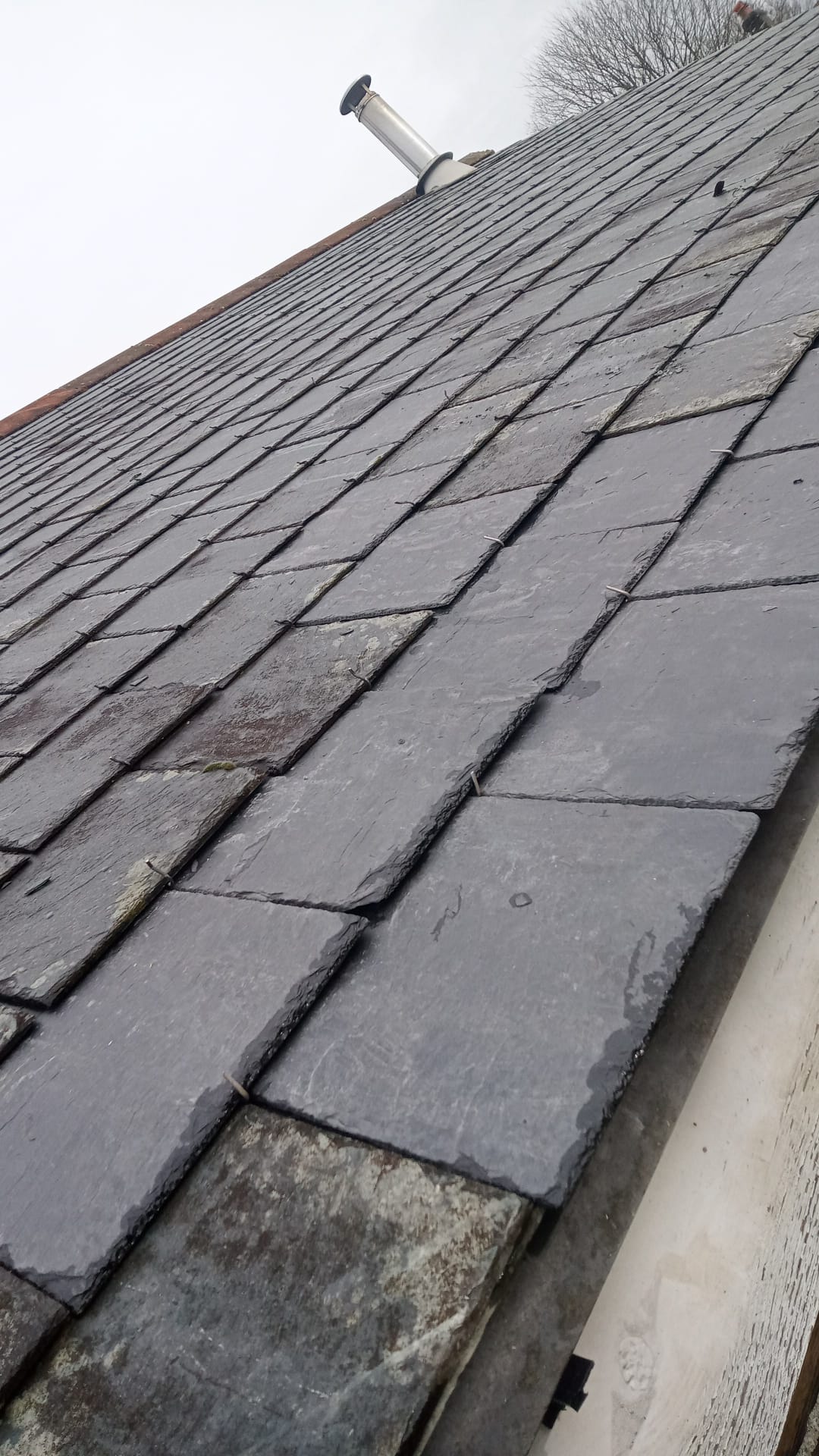 Natural Slate Roof Renewal — roofing work in Dorset