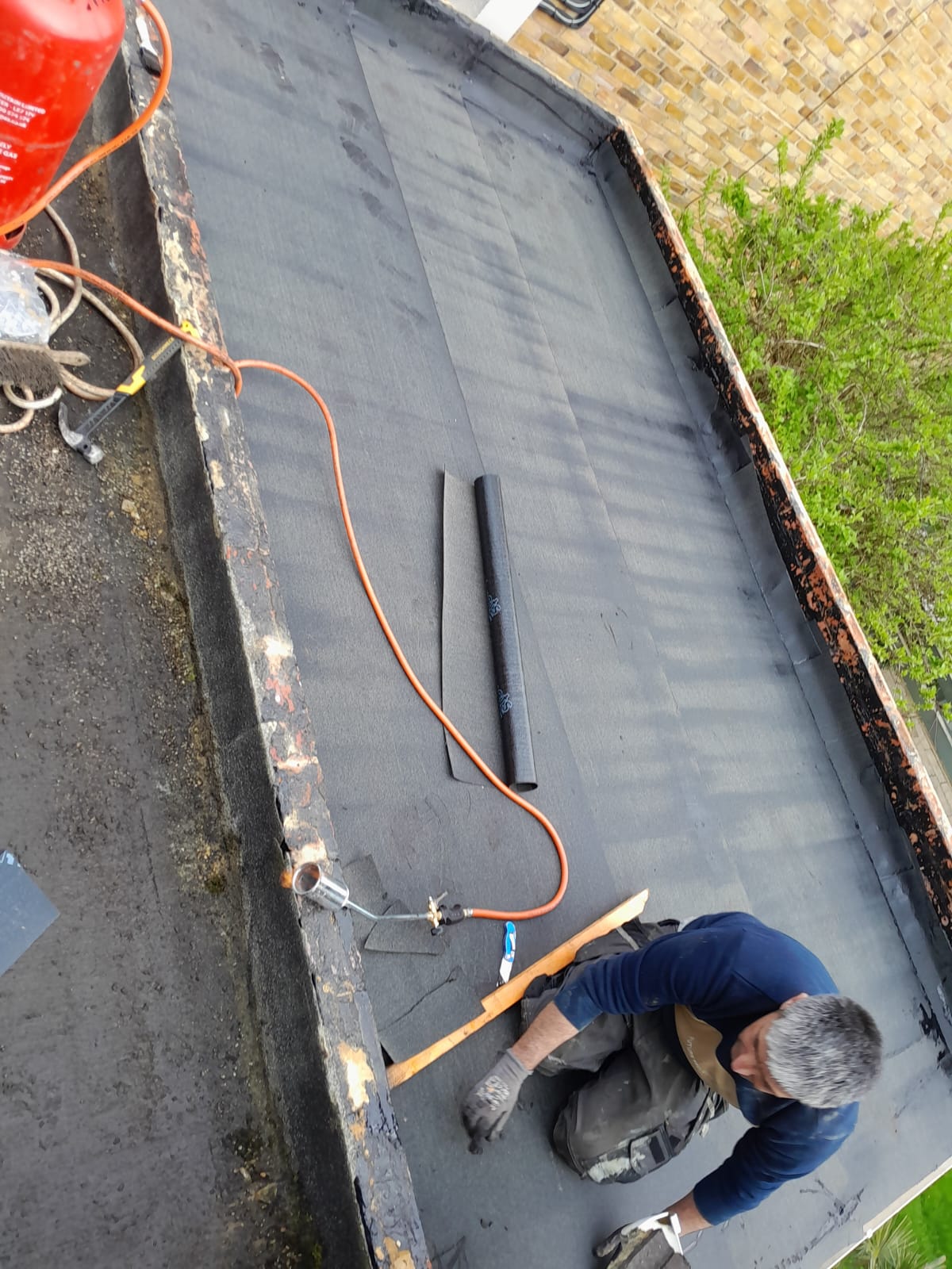 Torch-On Felt Flat Roof — roofing work in Dorset