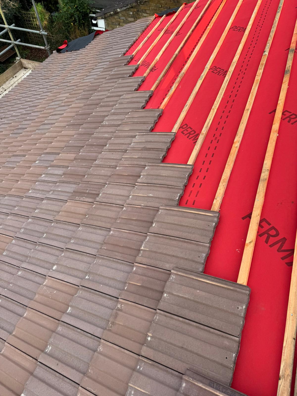 Permavent Re-roof In Progress — roofing work in Dorset
